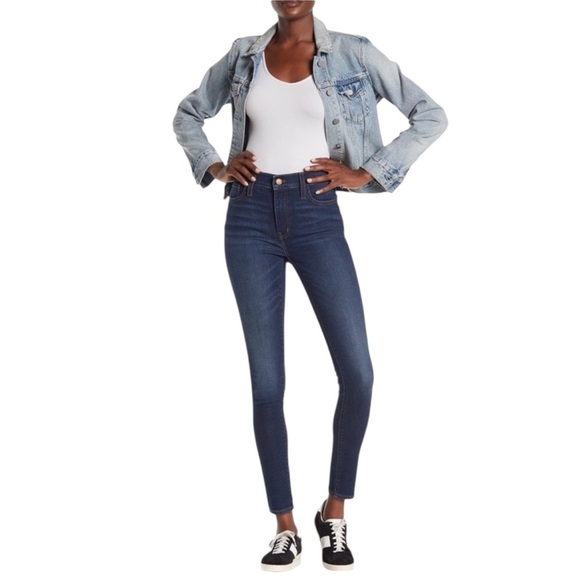 Madewell NWT Indigo 9” Mid Rise Skinny Jeans Sz 26 - Picture 2 of 12